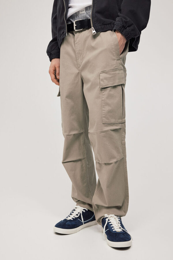 H&M Regular Fit Cargo Trousers – Beige