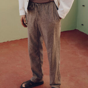 H&M Regular Fit Linen-blend Trousers - Beige