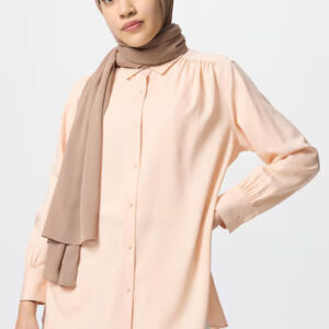 Uniqlo Women's Rayon Gathered Tunic – Long Sleeve